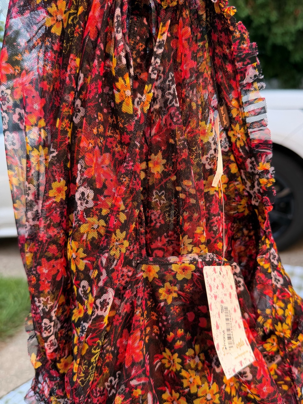 Free People floral multi color sheer blouse - Picture 10 of 10